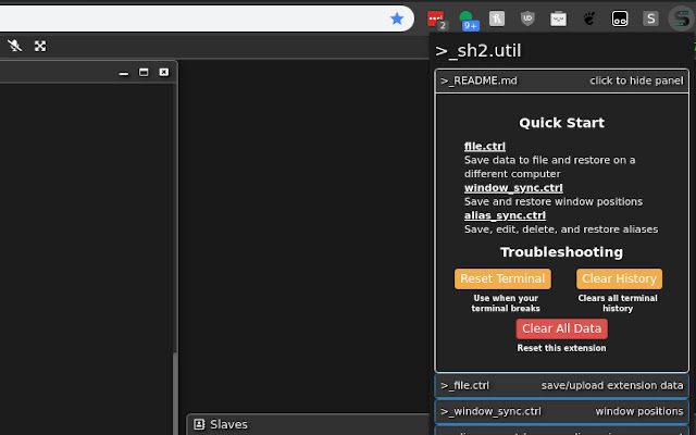 [غير رسمي] SlaveHack2 Utility من متجر Chrome الإلكتروني ليتم تشغيلها مع OffiDocs Chromium عبر الإنترنت